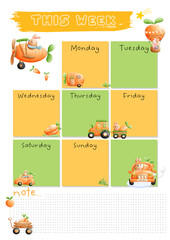 Printable notepad or sticky note for digital papers, journal and printable planners - Happy Easter Planner Collection