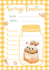 Printable notepad or sticky note for digital papers, journal and printable planners - Happy Easter Planner Collection