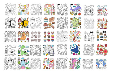 various collections of doodles. islamic doodles, animal doodles, classic doodles