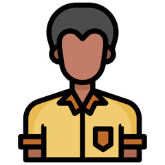 man filled outline icon