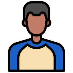 man filled outline icon
