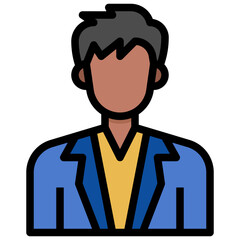 men filled outline icon