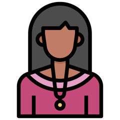 women filled outline icon