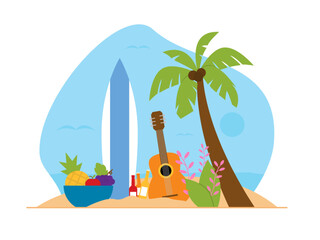 Beach vector illustration