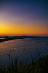 Fototapeta na wymiar Sunset at the beach in Tauranga in New Zealand, 