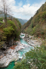  landscape of Anza river in Italy