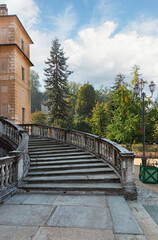 beautiful architecture of medieval Villa della Regina