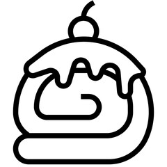 ROLL CAKE line icon