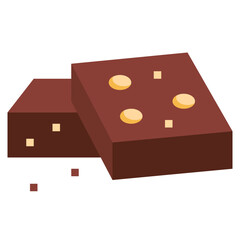 CHOCOLATE BROWNIE flat icon