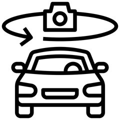 SURROUND VIEW CAMERA line icon