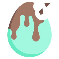 CHOCOLATE EGG flat icon