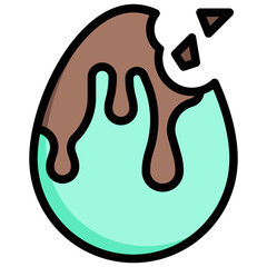 CHOCOLATE EGG filled outline icon