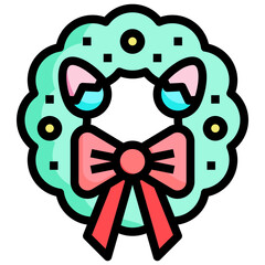 WREATH filled outline icon