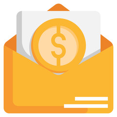 FINANCE EMAIL flat icon