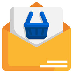 SHOPPING EMAIL flat icon