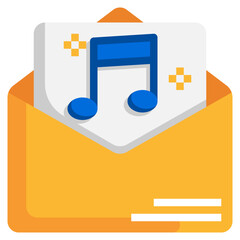 SONG EMAIL flat icon