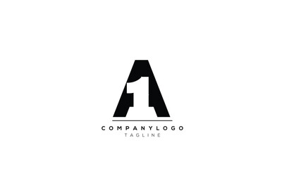 Alphabet letters Initials logo A1