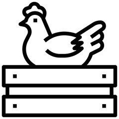 POULTRY FARMING line icon