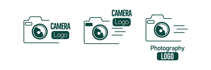abstract camera and photography logo, icons vector illustration 
