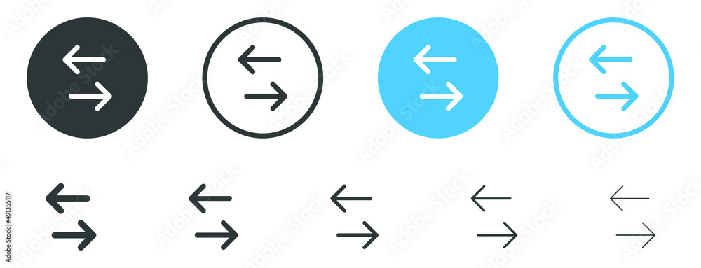 Poster arrows transfer icon, exchange arrow icons - Swap icon with two arrows