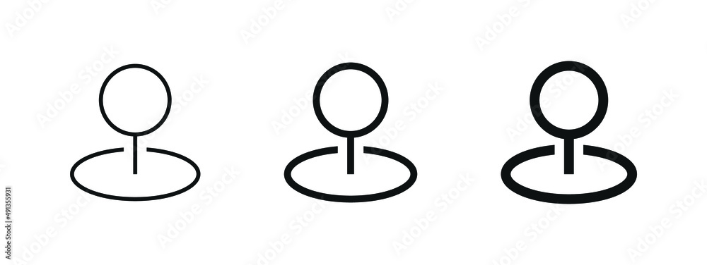 Poster base marker icon. location pin icon - map pointer symbol, mark place sign