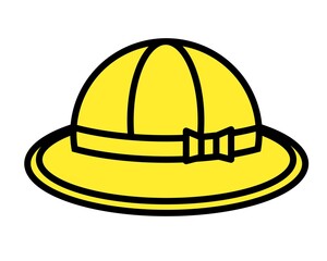 通学帽　ハット　黄色