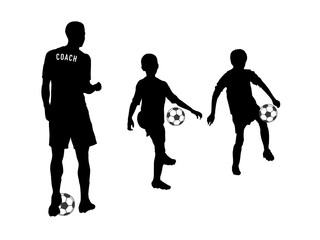 Football Coaching silhouettes write background