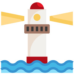 LIGHTHOUSE 10 flat icon