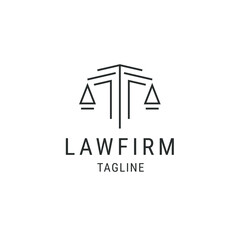 Law firm logo icon design template