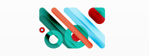 Lines geometric background. Stripes and rings composition business template for wallpaper, banner, background or landing