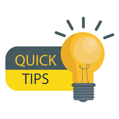 Quick tips label design vector