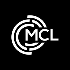 MCL letter logo design on black background. MCL creative initials letter logo concept. MCL letter design.