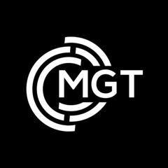 MGT letter logo design on black background. MGT creative initials letter logo concept. MGT letter design.