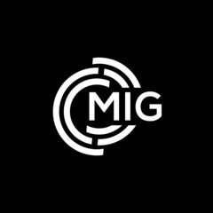 MIG letter logo design on black background. MIG creative initials letter logo concept. MIG letter design.