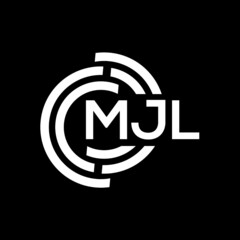 MJL letter logo design on black background. MJL creative initials letter logo concept. MJL letter design.