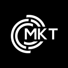 MKT letter logo design on black background. MKT creative initials letter logo concept. MKT letter design.