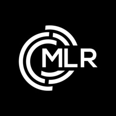 MLR letter logo design on black background. MLR creative initials letter logo concept. MLR letter design.