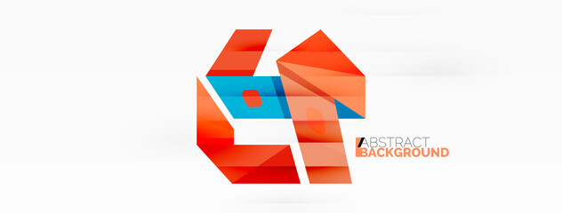 Obraz premium Abstract line and triangle background. Creative geometric abstract backdrop. Business template for wallpaper, banner, background or landing