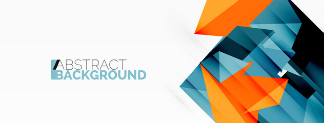 Creative geometric wallpaper. Abstract ribbon style line composition. Techno business template for wallpaper, banner, background or landing