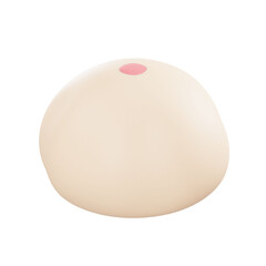 3d illustration meat bun object