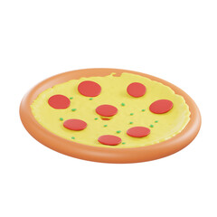 3d illustration delicious pizza object