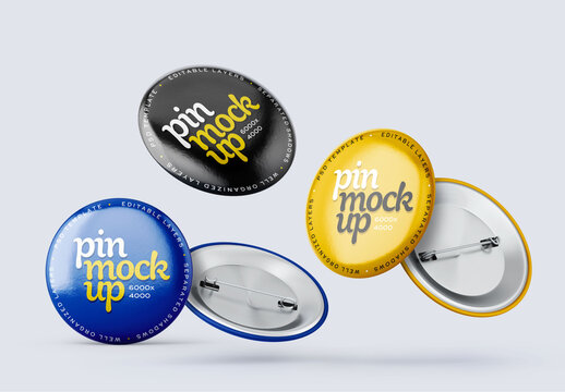 Pin Button Mockup