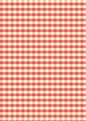 Cream, pastel red, scotch pattern