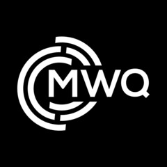 MWQ letter logo design on black background. MWQ creative initials letter logo concept. MWQ letter design.