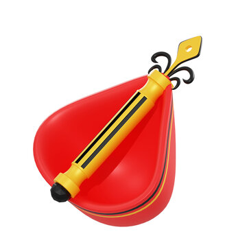 3d illustration sasando traditional instrument object