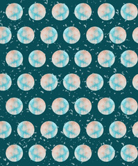 Seamless pattern with circles, texture, design.