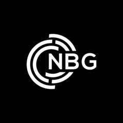 NBG letter logo design on black background. NBG creative initials letter logo concept. NBG letter design.