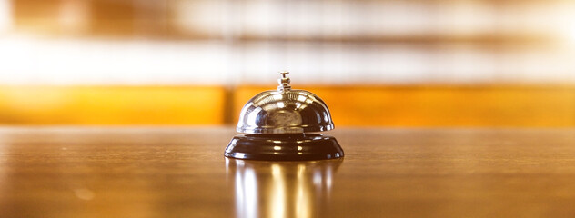Hotel service bell , concept of first class service  business.