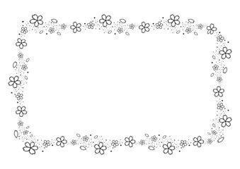桜のベクターイラストのフレーム素材