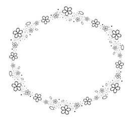 桜のベクターイラストのフレーム素材